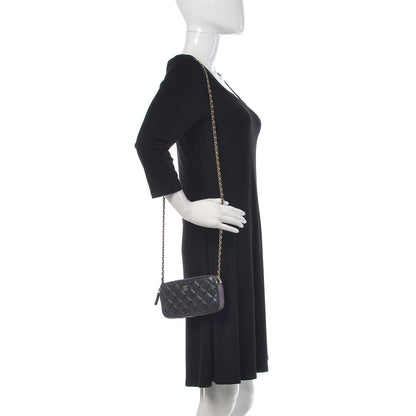 Chanel Iridescent Caviar Quilted Clutch With Chain Black 2 of 13