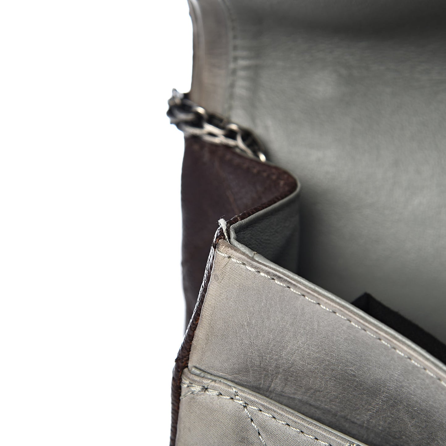Caviar Iridescent Calfskin 2.55 Reissue 227 Flap Brown Grey