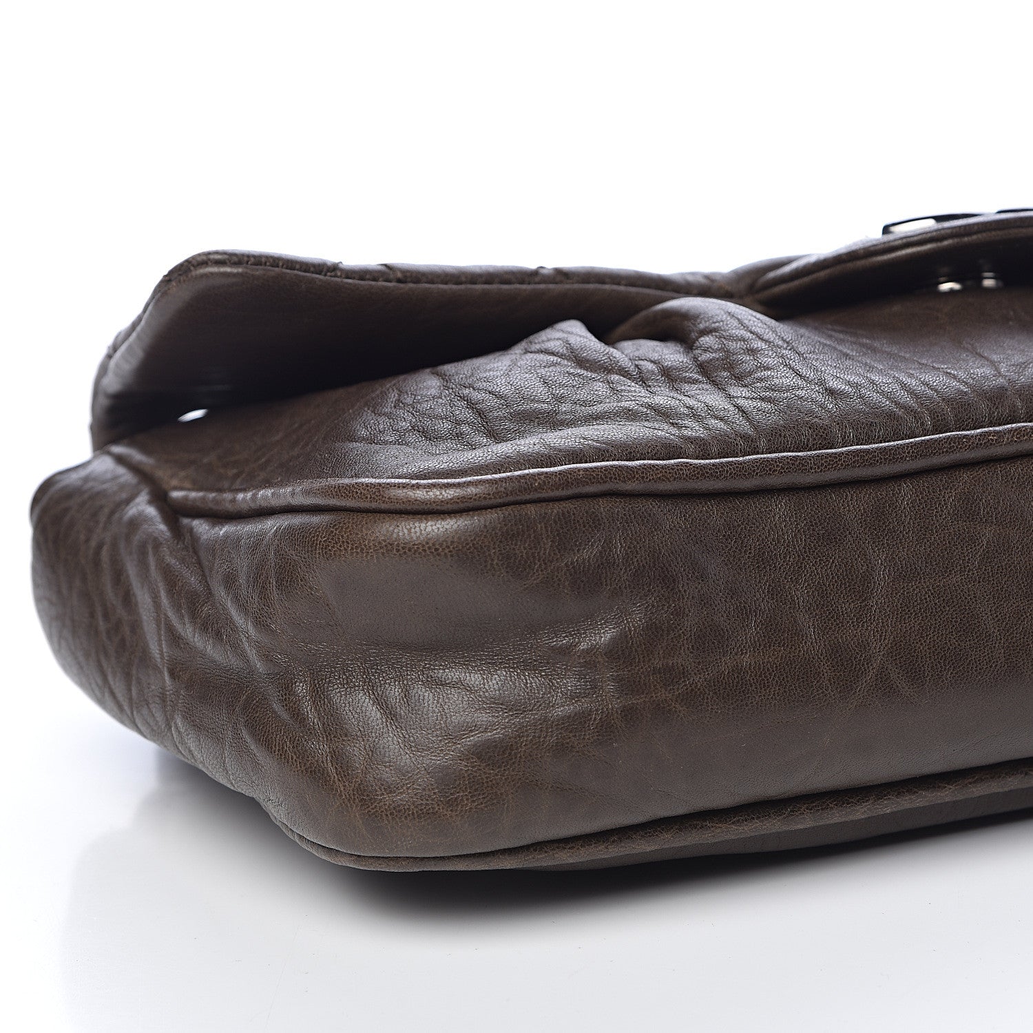 Chanel Distressed Lambskin Lady Braid Flap Brown 8 of 11