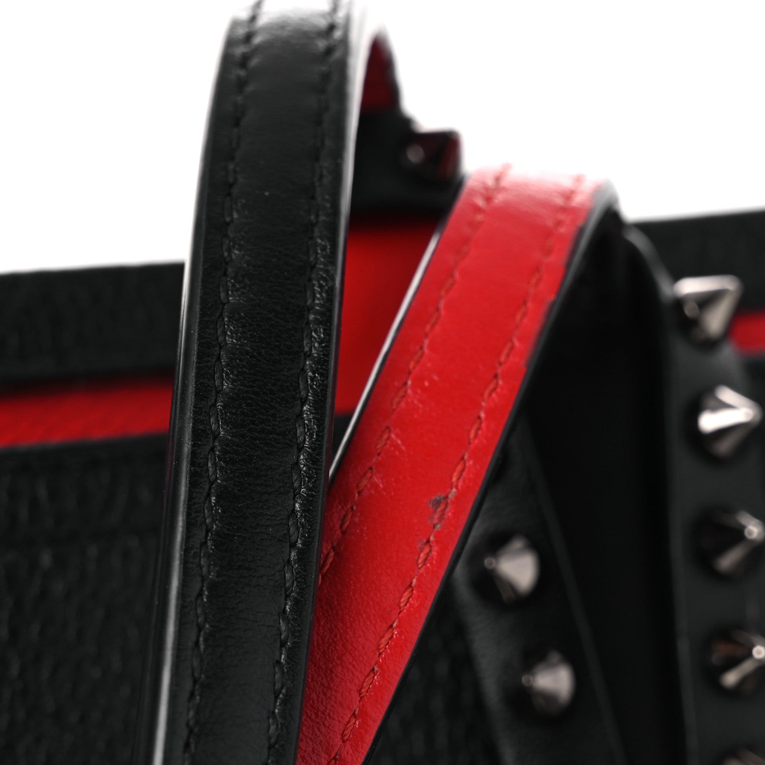 Christian Louboutin Calfskin Empire Spikes East West Cabata Tote Black 14 of 18