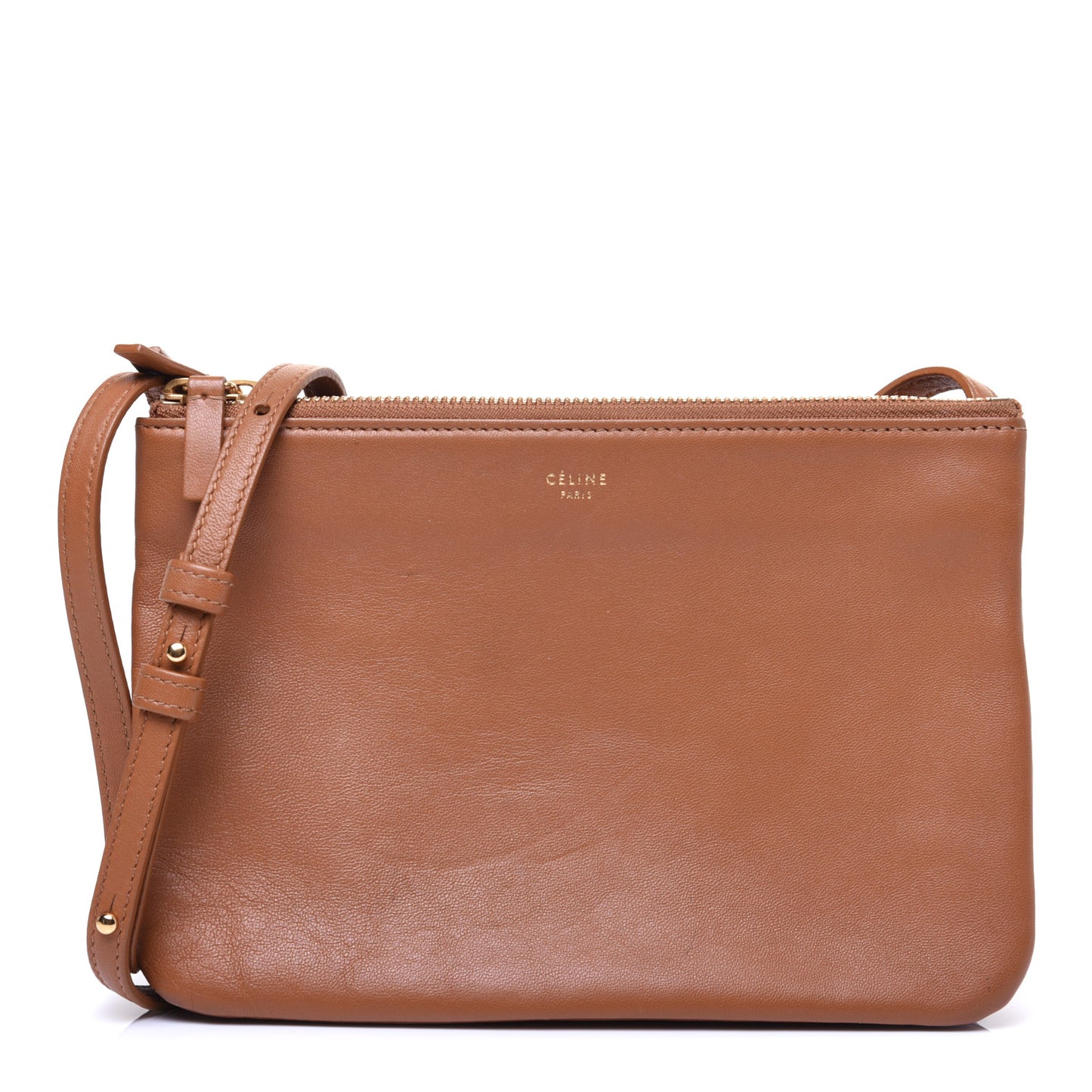 Lambskin Small Trio Crossbody Bag Tan