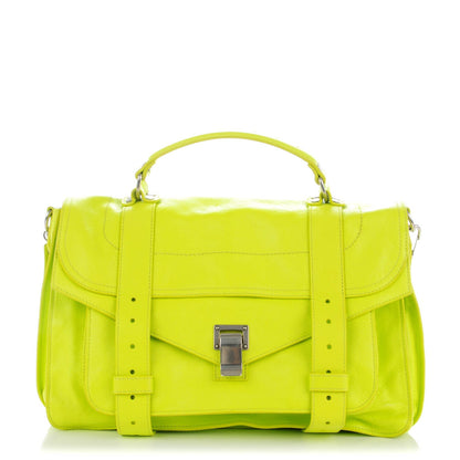 Proenza Schouler Lambskin Medium PS1 Satchel Sulfur 1 of 7