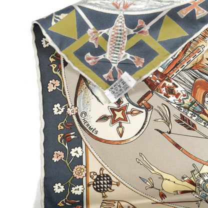 Hermes Silk Mythologies des Hommes Rouges Scarf 90 4 of 4