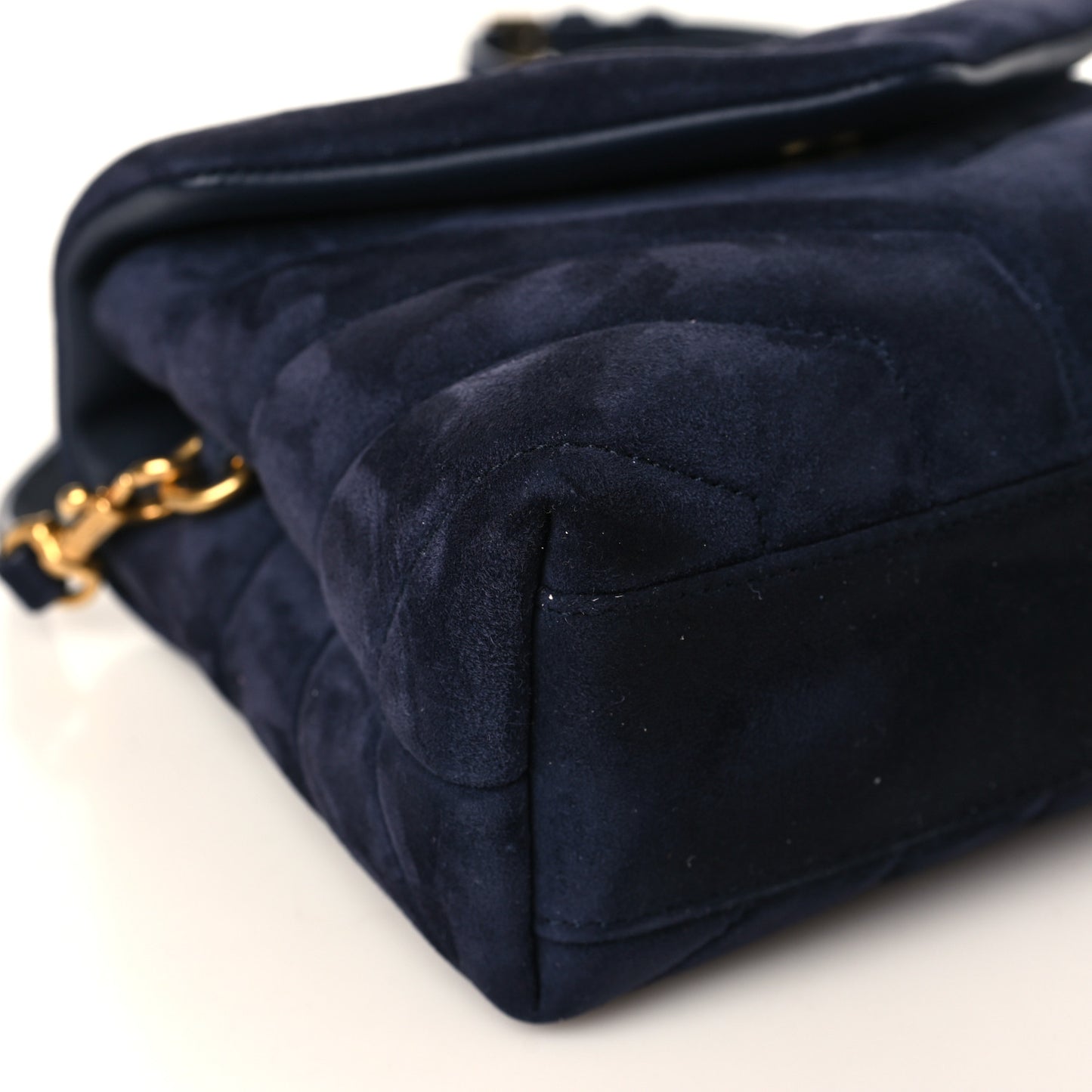 Suede Y Quilted Monogram Toy Loulou Crossbody Bag Navy