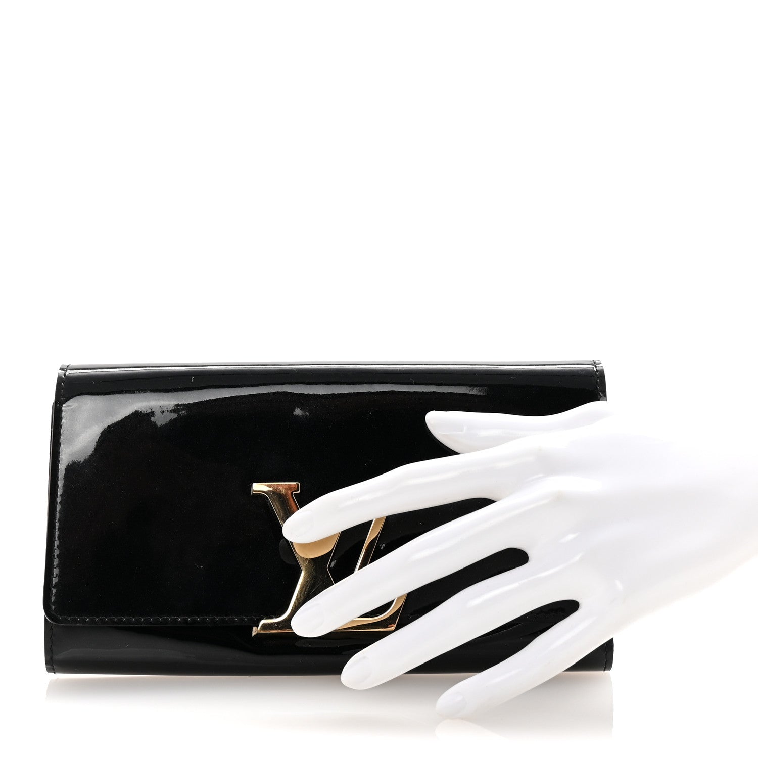 Louis Vuitton Patent Louise Wallet Black 2 of 6