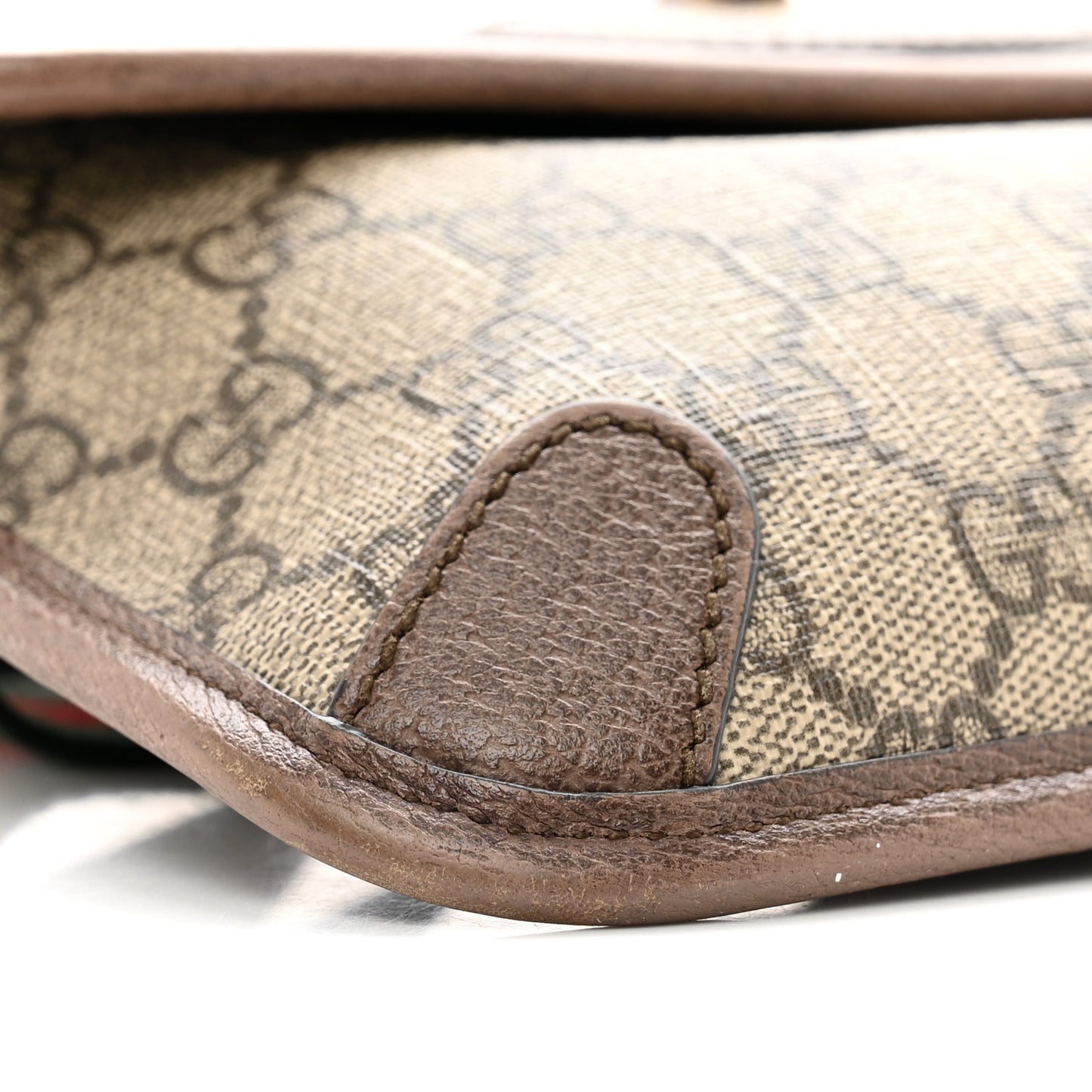 GG Supreme Monogram Neo Vintage Web Belt Bag Brown