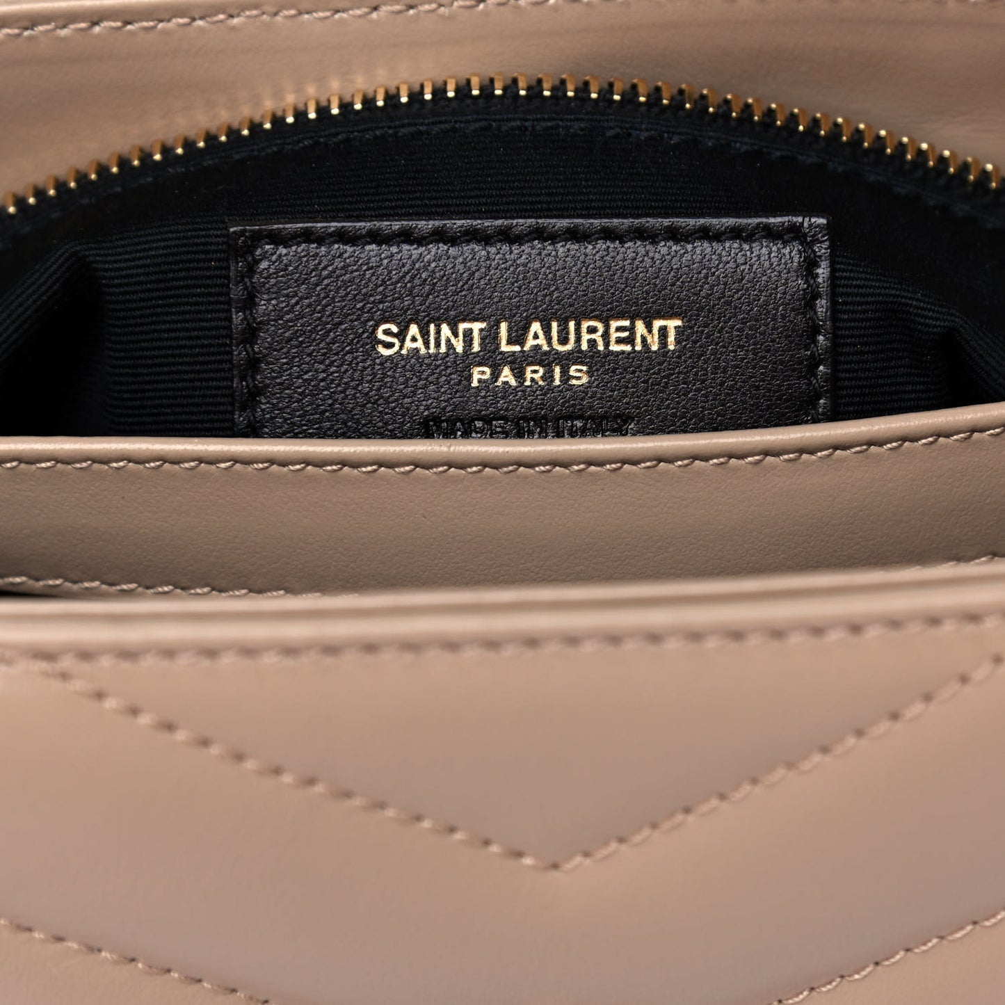 Calfskin Y Quilted Monogram Toy Loulou Crossbody Bag Latte