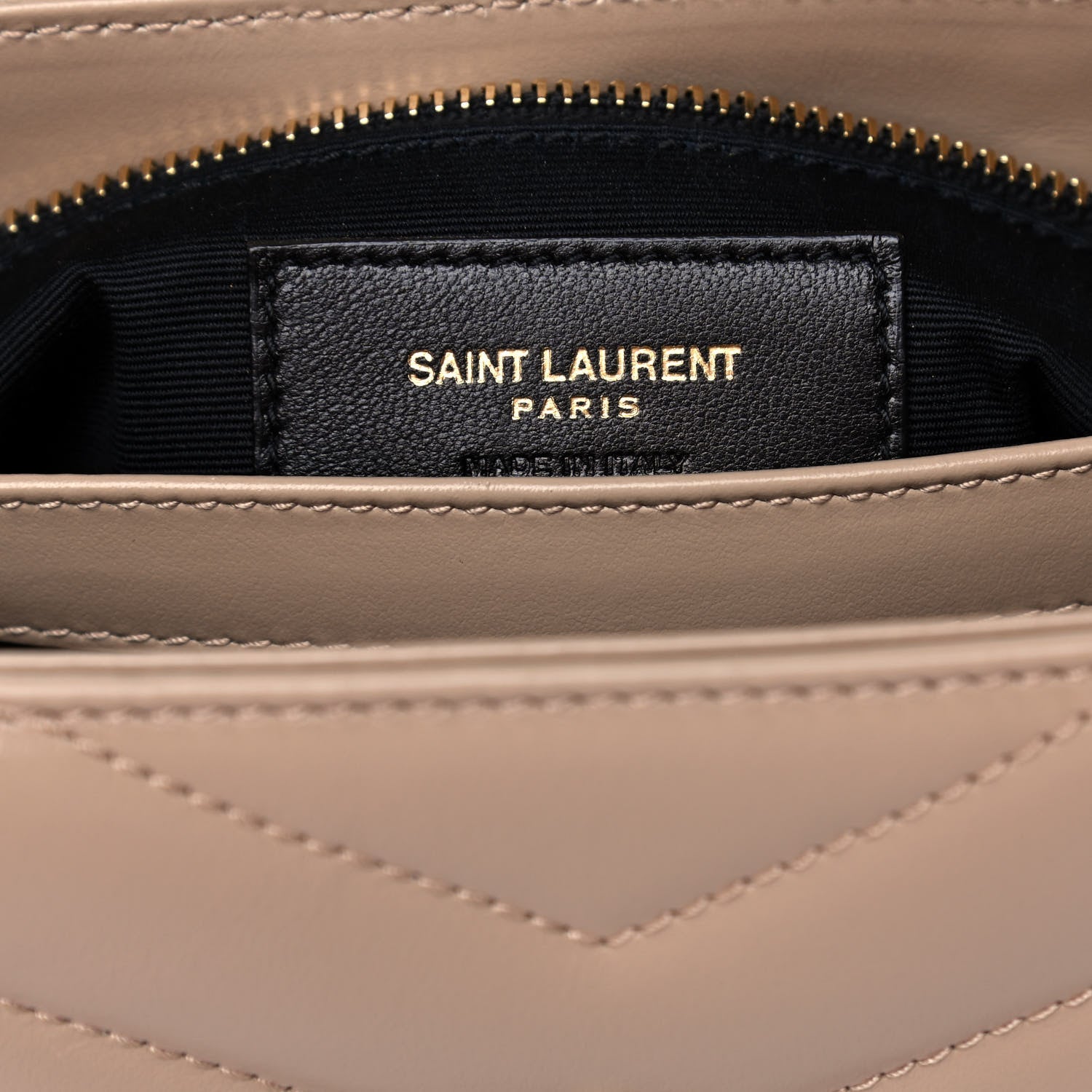 Saint Laurent Calfskin Y Quilted Monogram Toy Loulou Crossbody Bag Latte 5 of 10