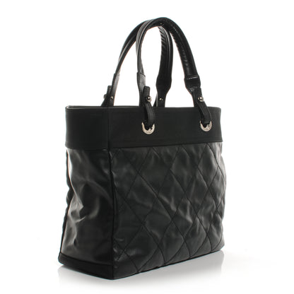 Chanel Coated Canvas Large Paris Biarritz Tote Black 3 of 8