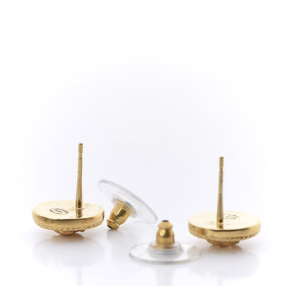 Chanel CC Button Earrings Gold 3 of 5