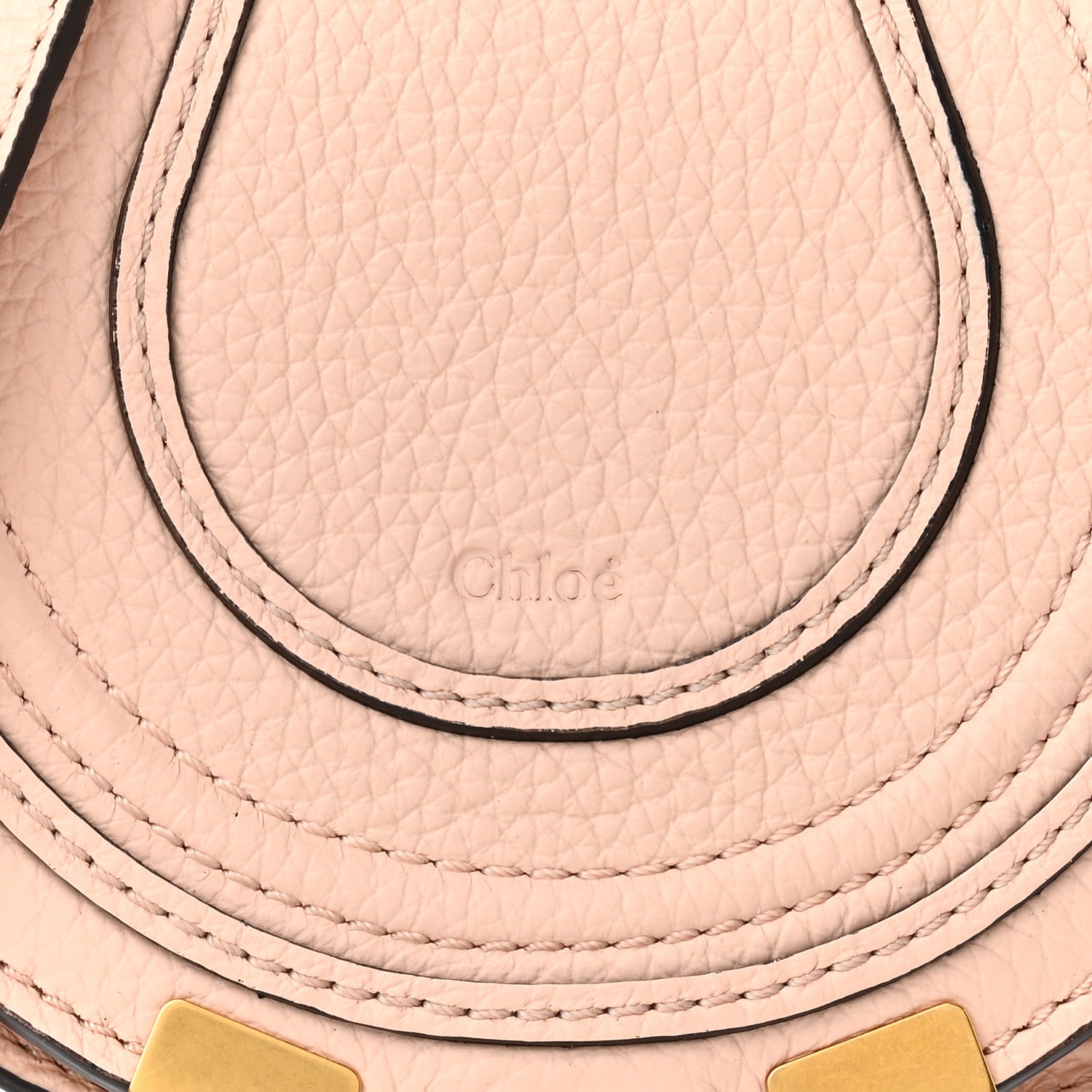 Chloe Calfskin Nano Marcie Saddle Bag Blush Nude 7 of 9
