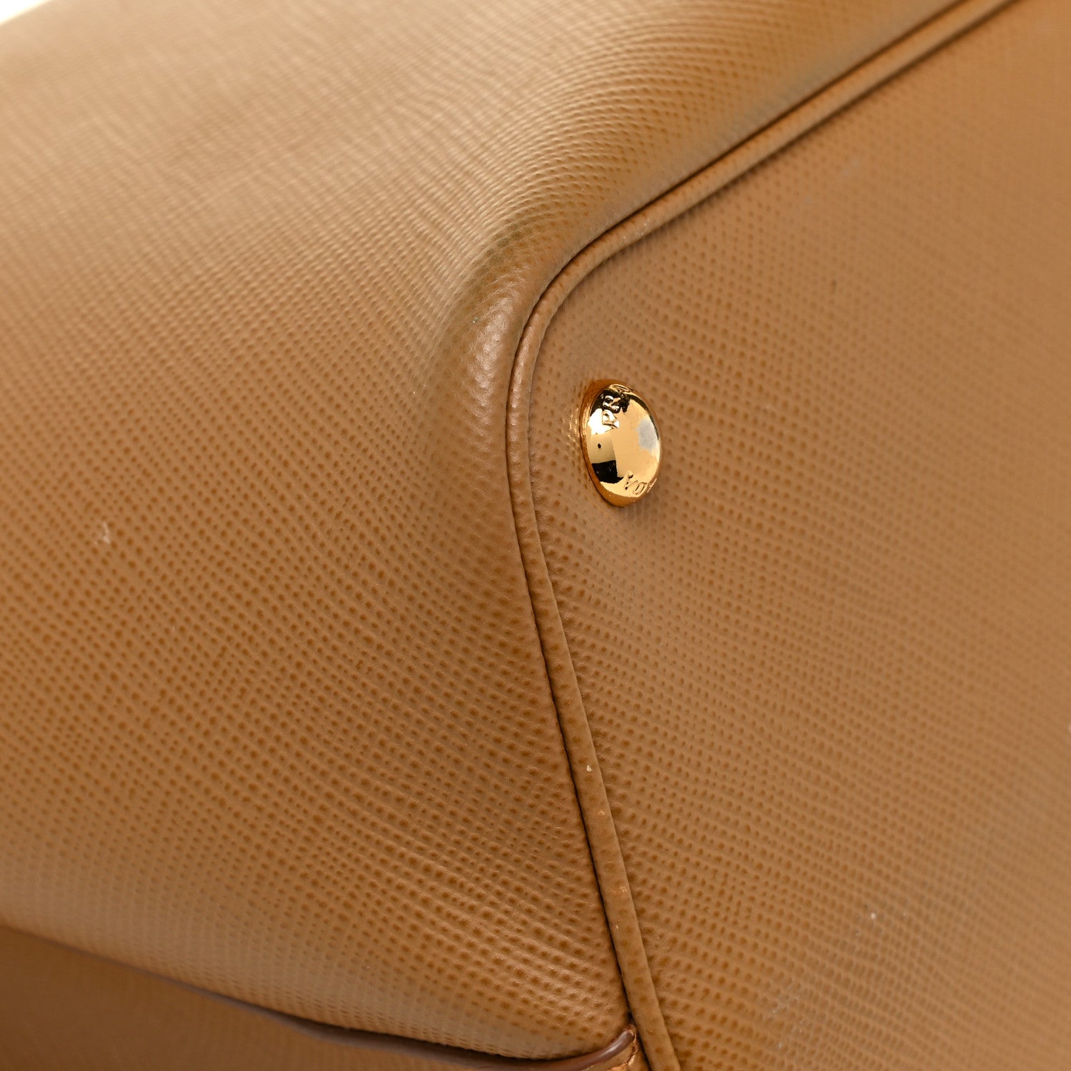 Prada Saffiano Cuir Large Double Bag Caramel Fuoco 18 of 19