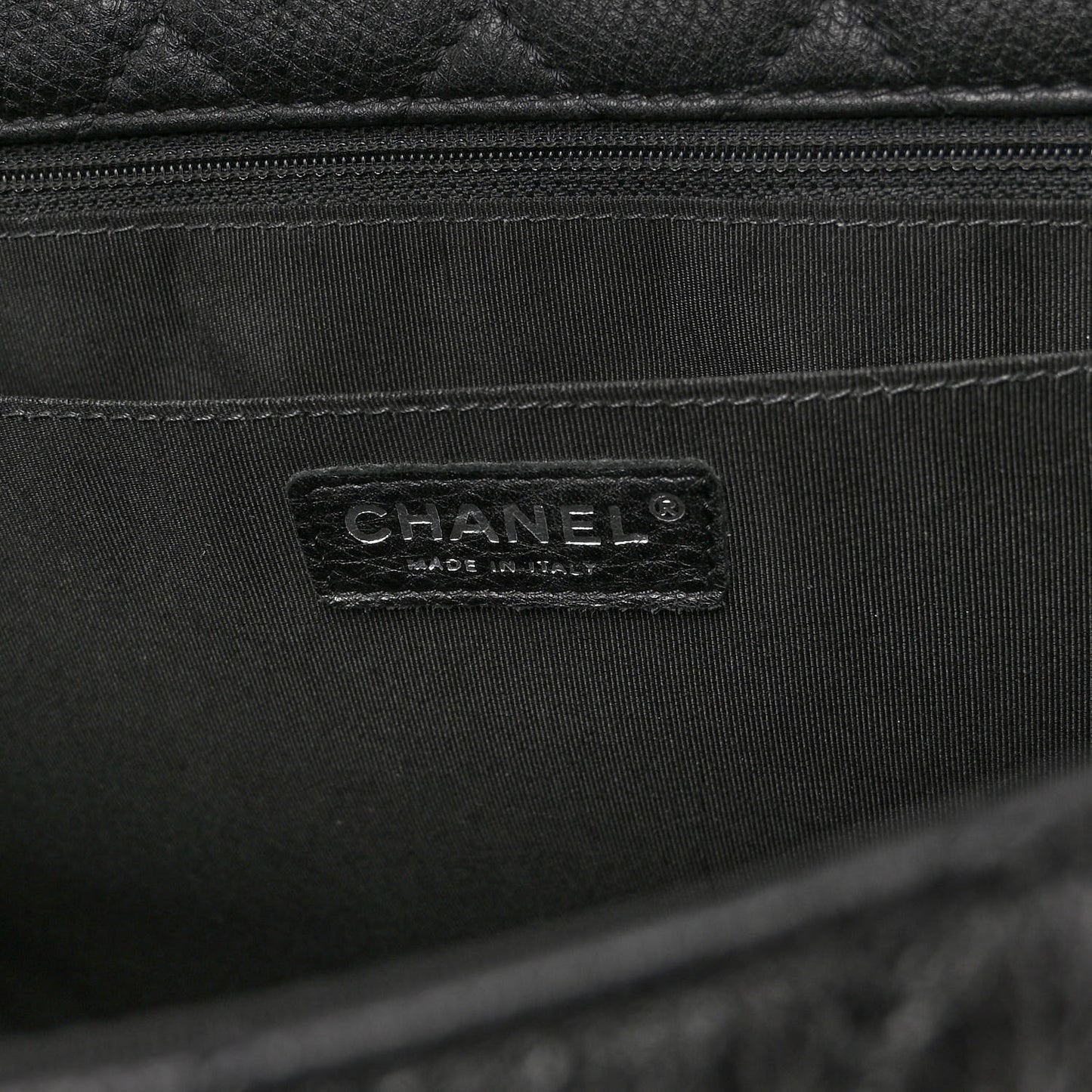 Calfskin Quilted Small XXL Travel Flap Bag Black