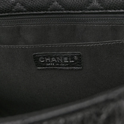 Chanel Calfskin Quilted Small XXL Travel Flap Bag Black 5 of 9