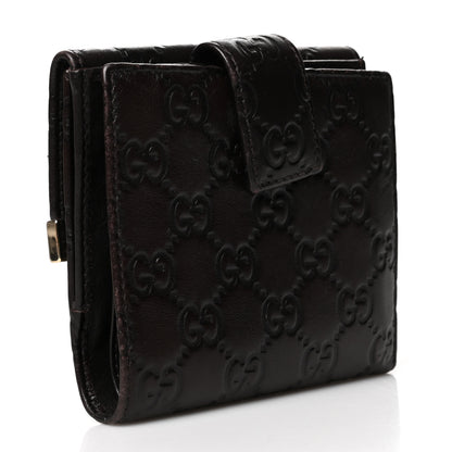 Gucci Guccissima Signature Dice French Flap Wallet Chocolate 3 of 9