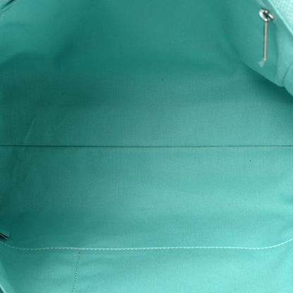 Chanel Woven Straw Raffia Small Deauville Tote Turquoise 5 of 13