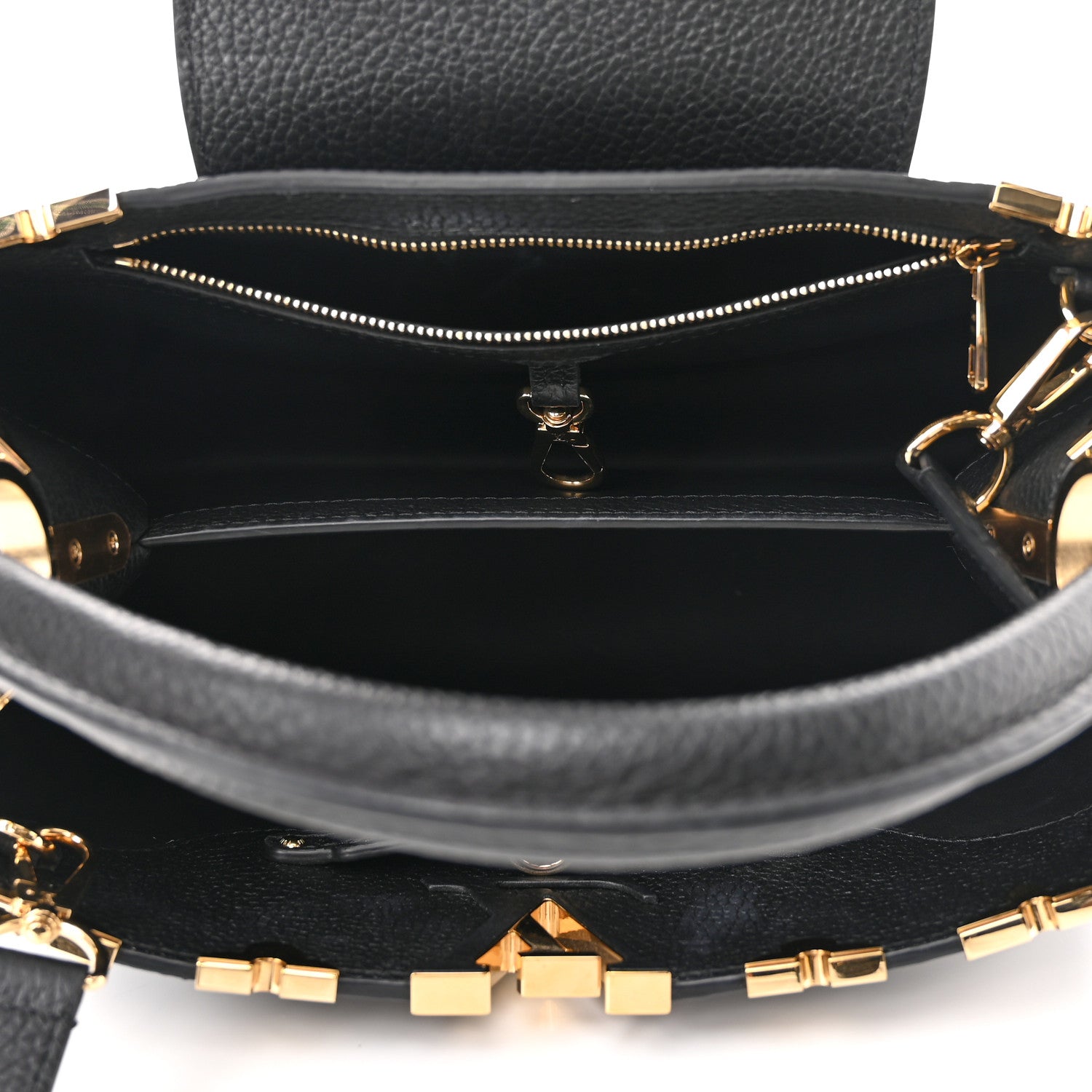Louis Vuitton Taurillon Embellished Flower Crown Capucines PM Black 5 of 10