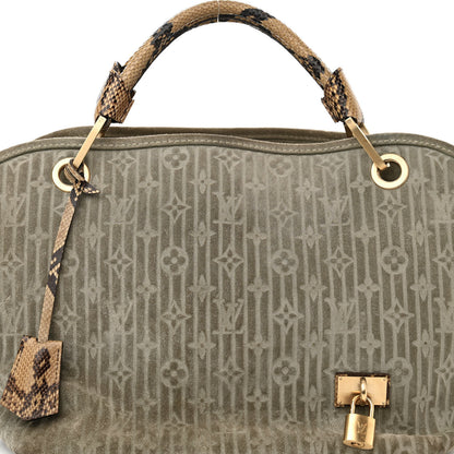 Louis Vuitton Suede Snakeskin Monogram Embossed Whisper PM Jade 7 of 13