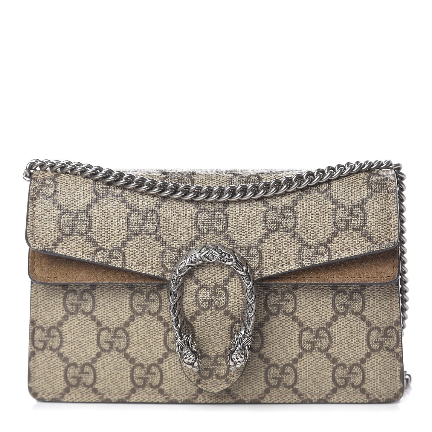 GG Supreme Monogram Super Mini Dionysus Shoulder Bag Taupe
