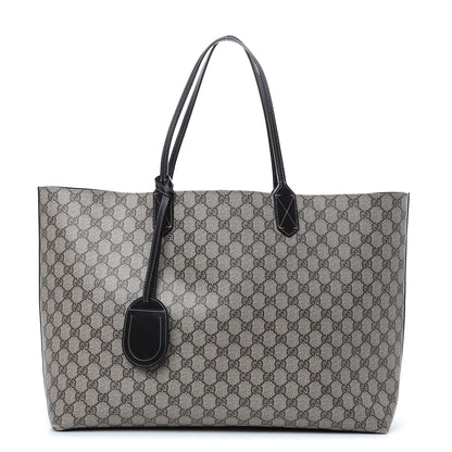 Gucci GG Supreme Monogram Large Reversible Tote Beige Black 1 of 19