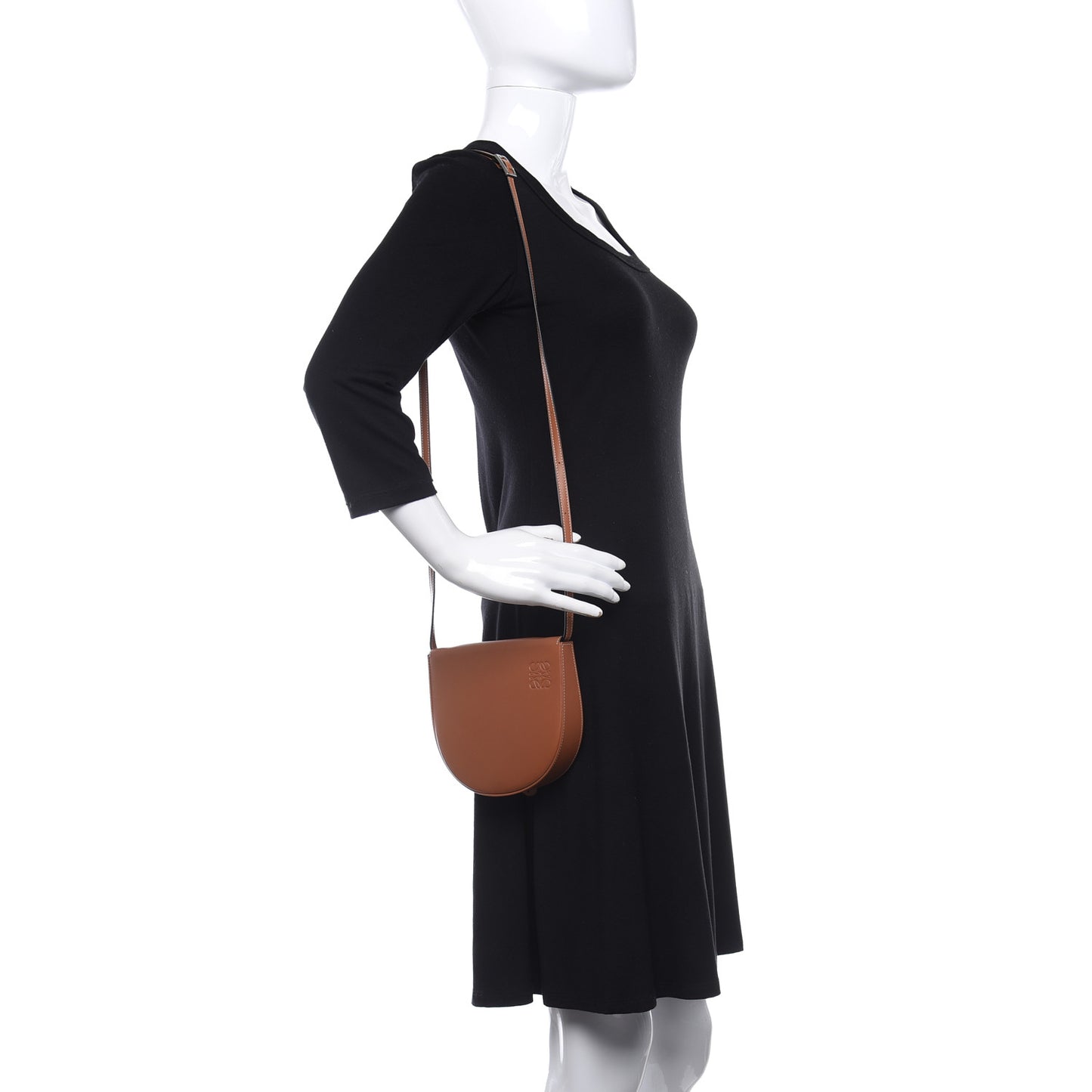 Soft Calfskin Small Heel Bag Tan