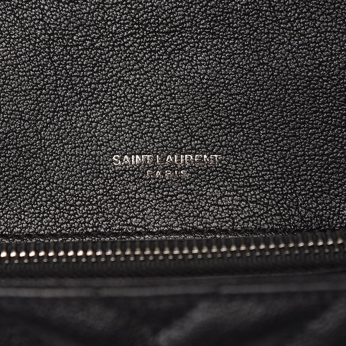 Sheepskin Matelasse Chevron Monogram Medium College Bag Black