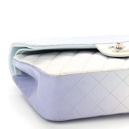 Chanel Perforated Lambskin Quilted Medium Double Flap Light Blue Light Purple White 9 of 10