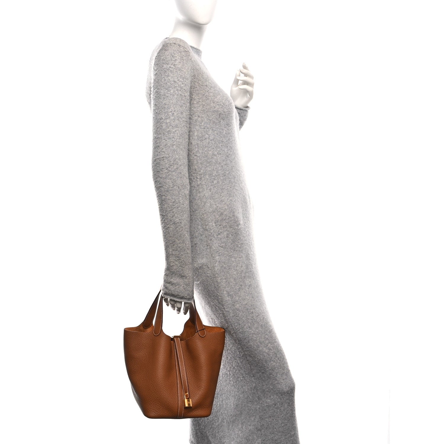 Hermes Taurillon Clemence Picotin Lock 22 MM Gold 2 of 13