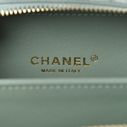 Chanel Caviar Quilted Small CC Filigree Vanity Case Mint 6 of 10