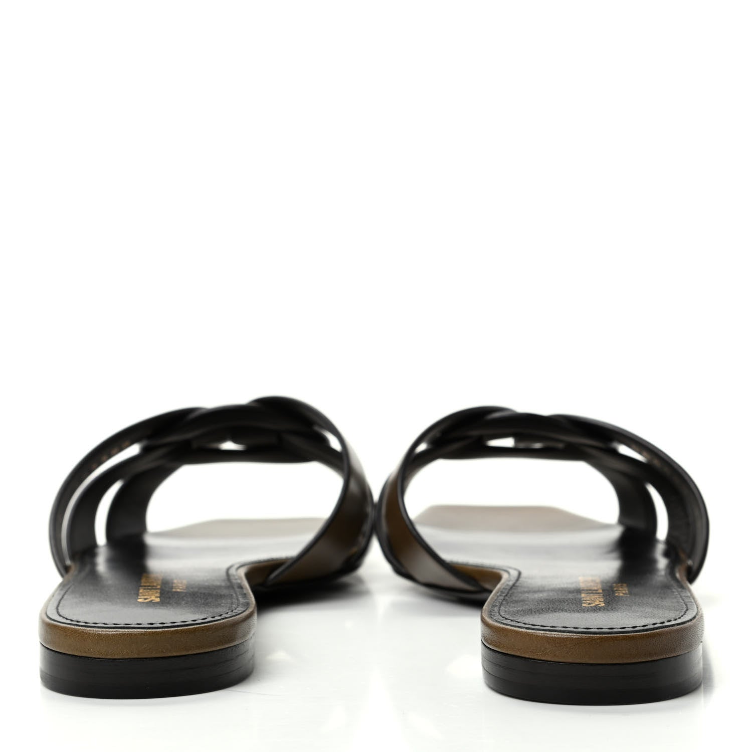 Saint Laurent Calfskin Nu Pied 05 Slide Sandals 37 Brown 7 of 11