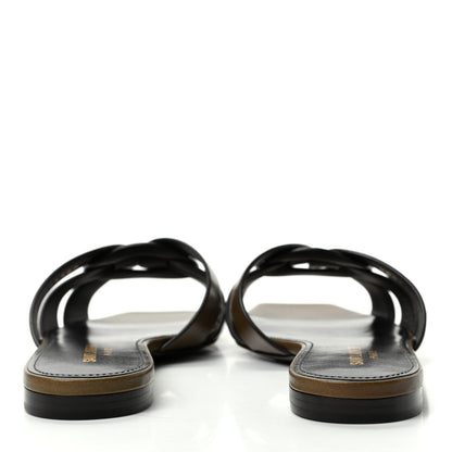 Saint Laurent Calfskin Nu Pied 05 Slide Sandals 37 Brown 7 of 11