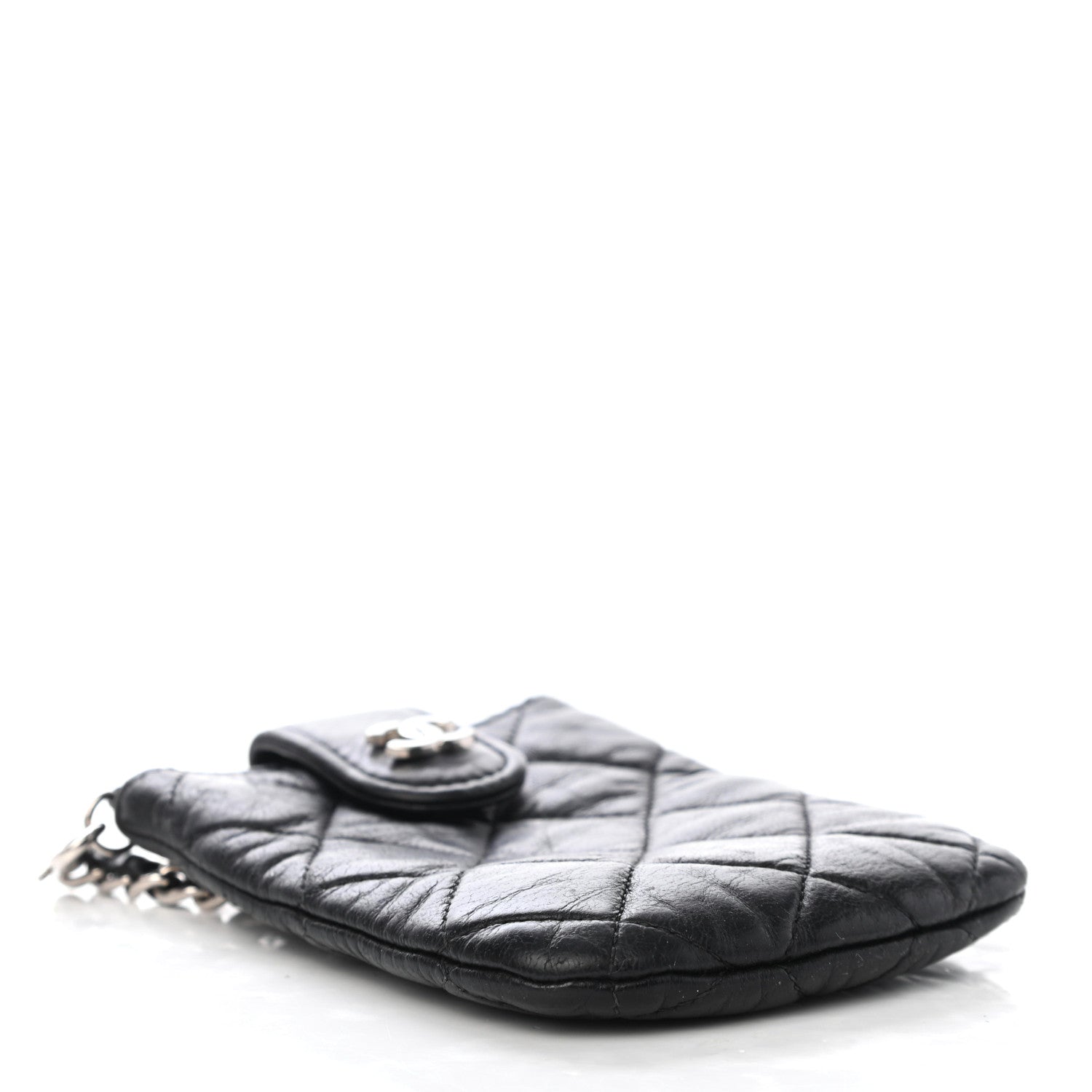Chanel Lambskin Quilted Phone Case Black 3 of 4