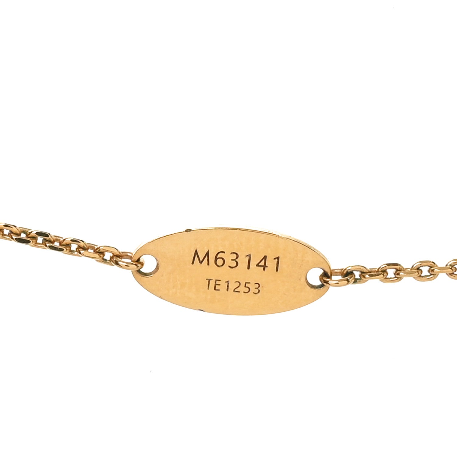 Louis Vuitton Crystal Precious Nanogram Name Tag Necklace Gold Silver 5 of 5