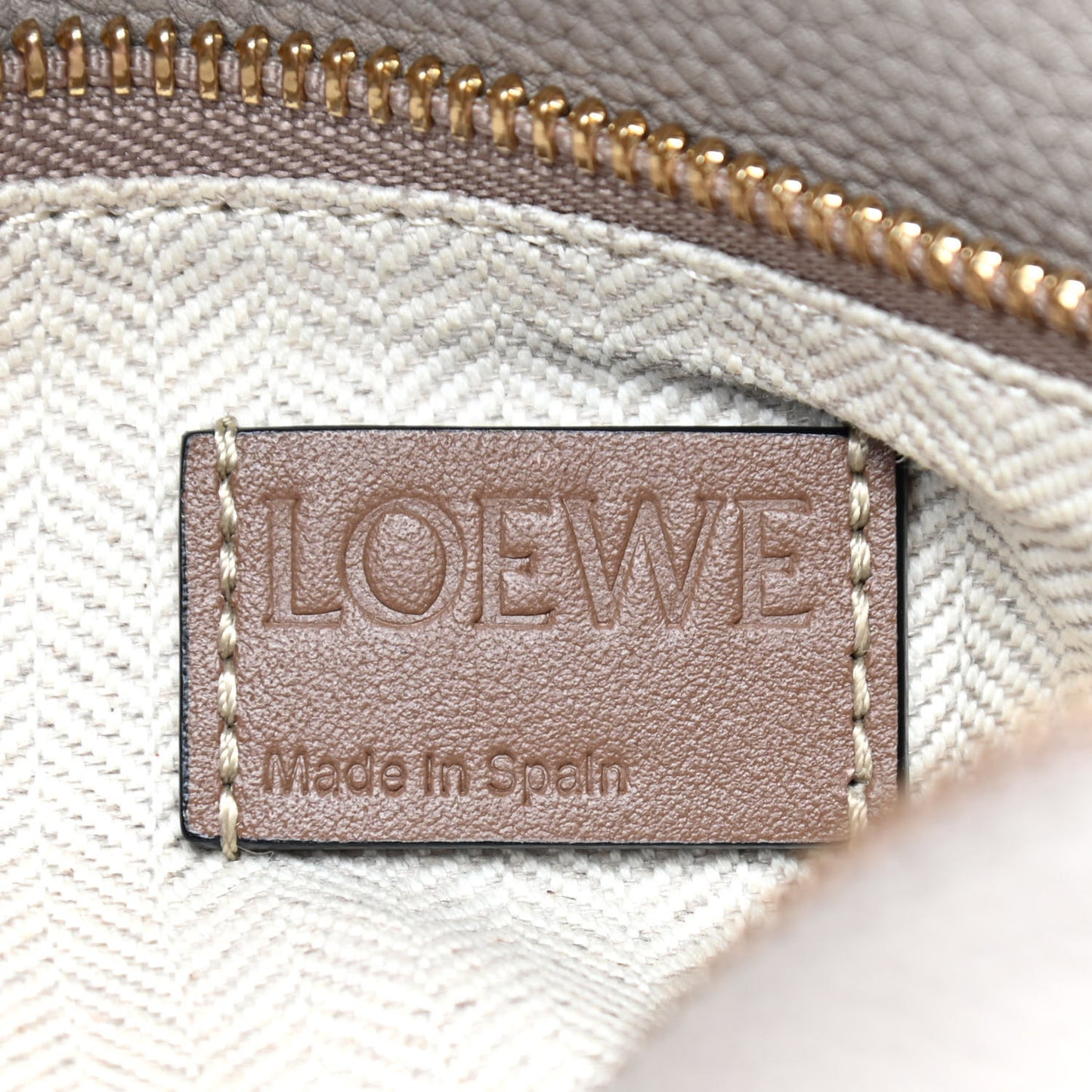Grained Calfskin Small Puzzle Bag Sand Mink