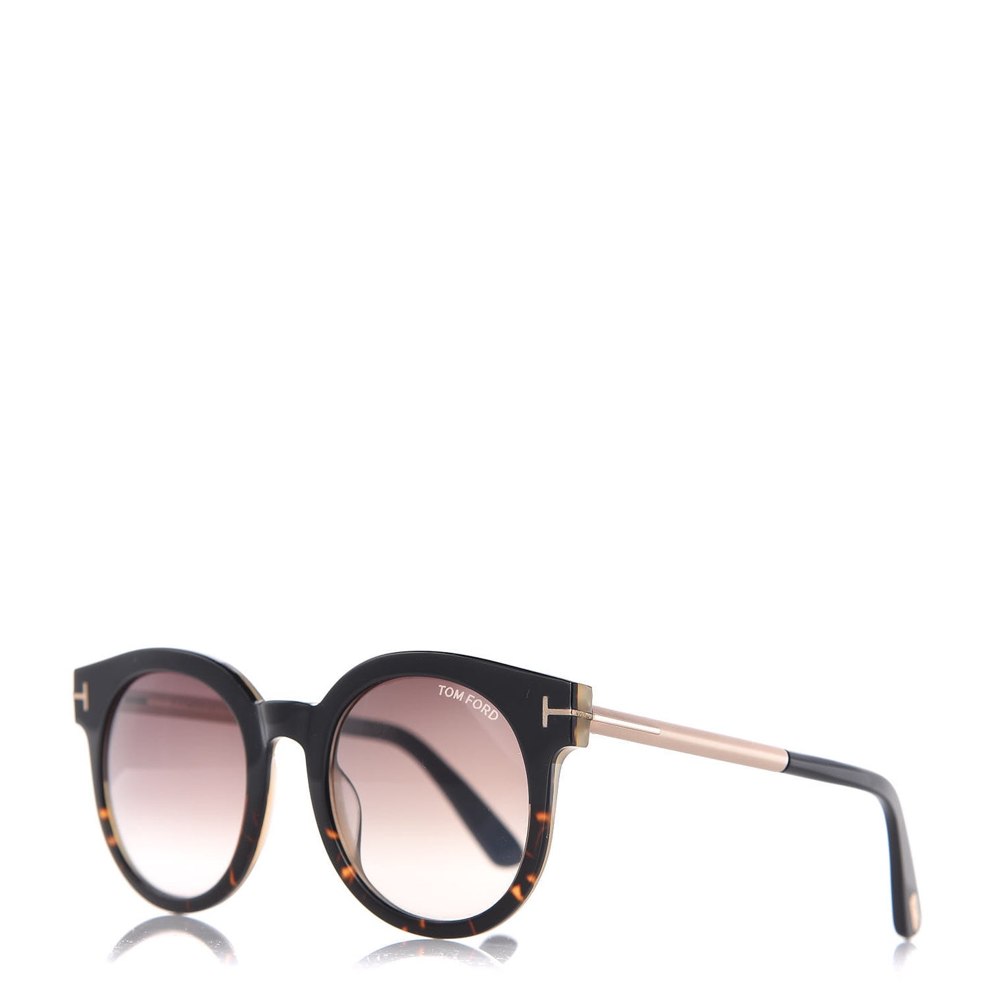 Janina Round Sunglasses TF435 Tortoise Black