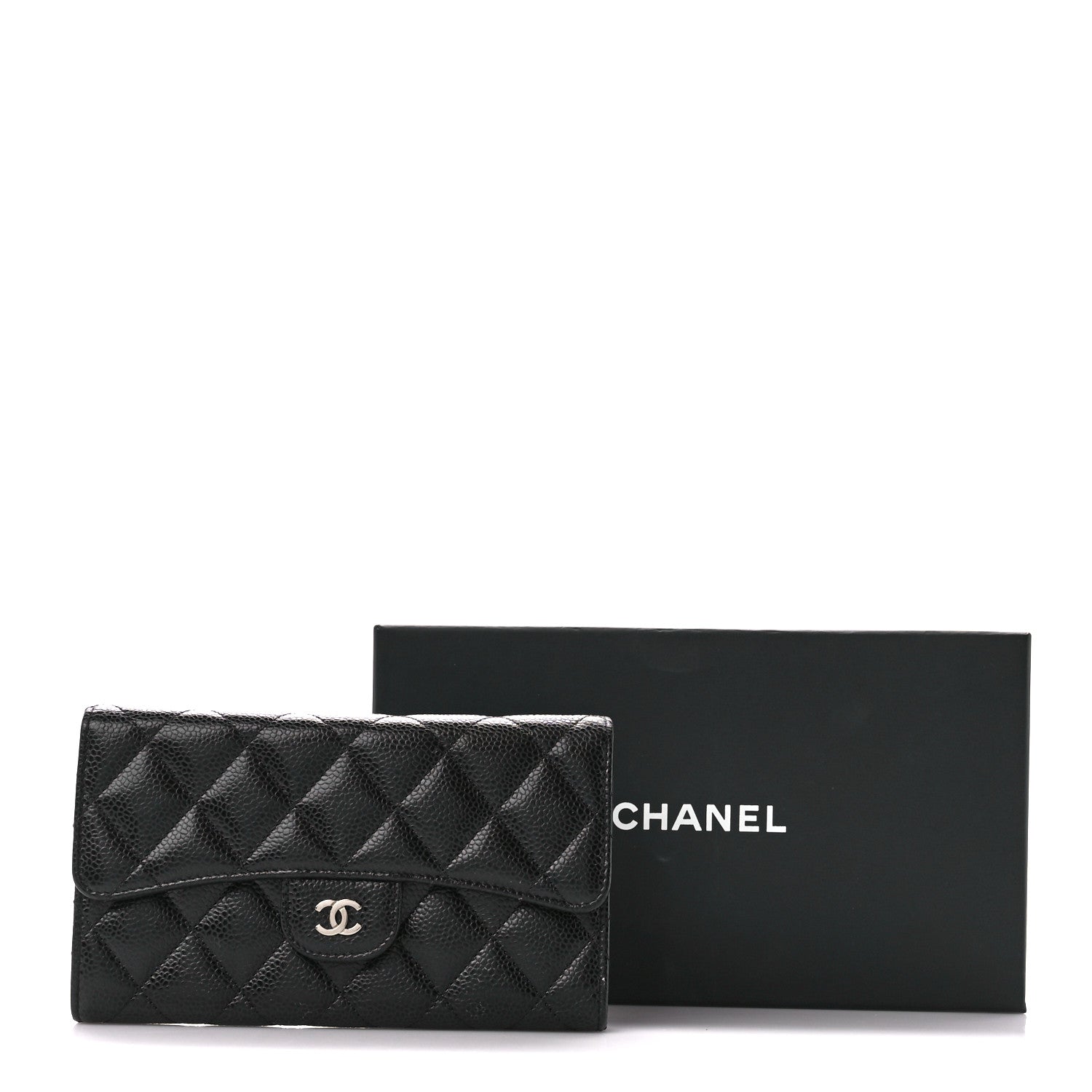 Chanel Caviar Quilted Large Flap Wallet Black 15 of 15