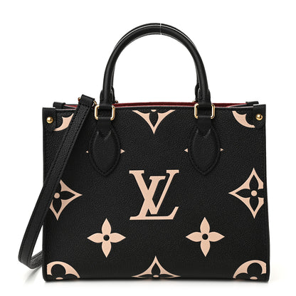 Louis Vuitton Empreinte Monogram Giant Onthego PM Black Beige 1 of 8