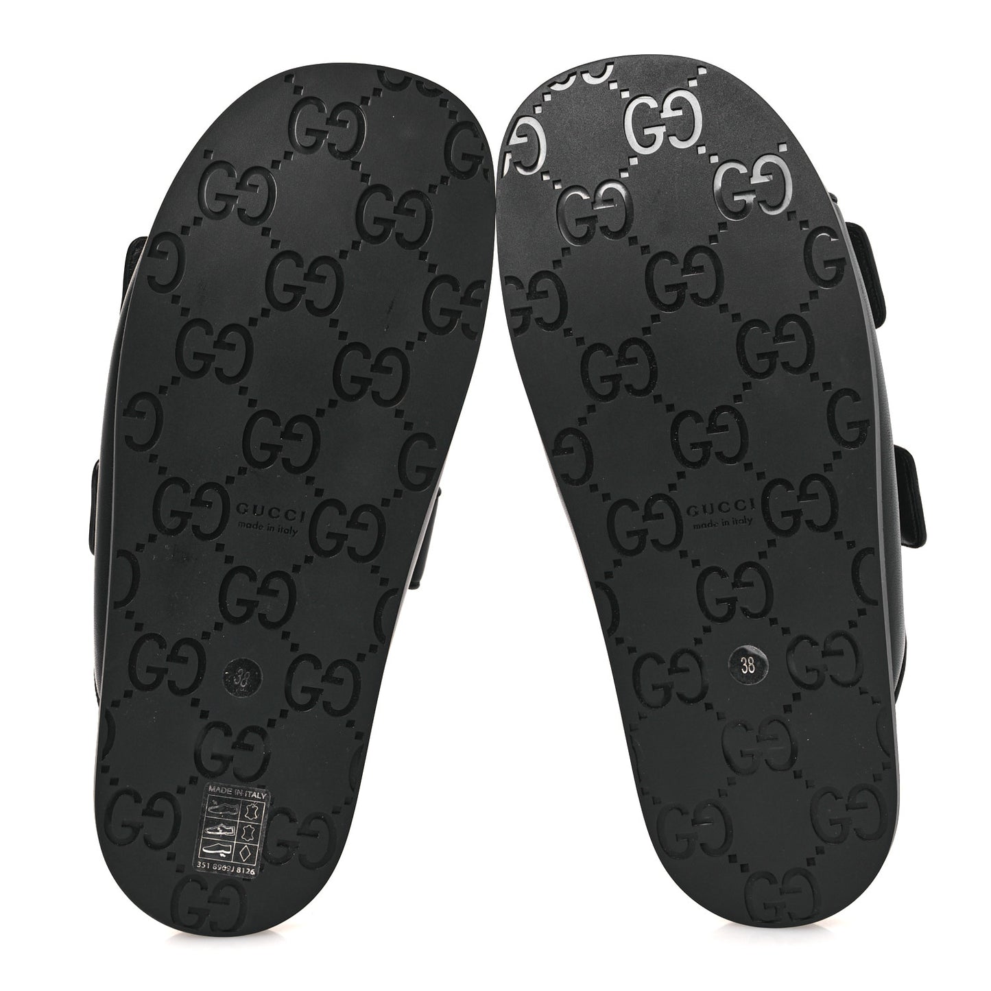 Nappa Double G Crystal Womens Isla Dad Sandals 38 Black