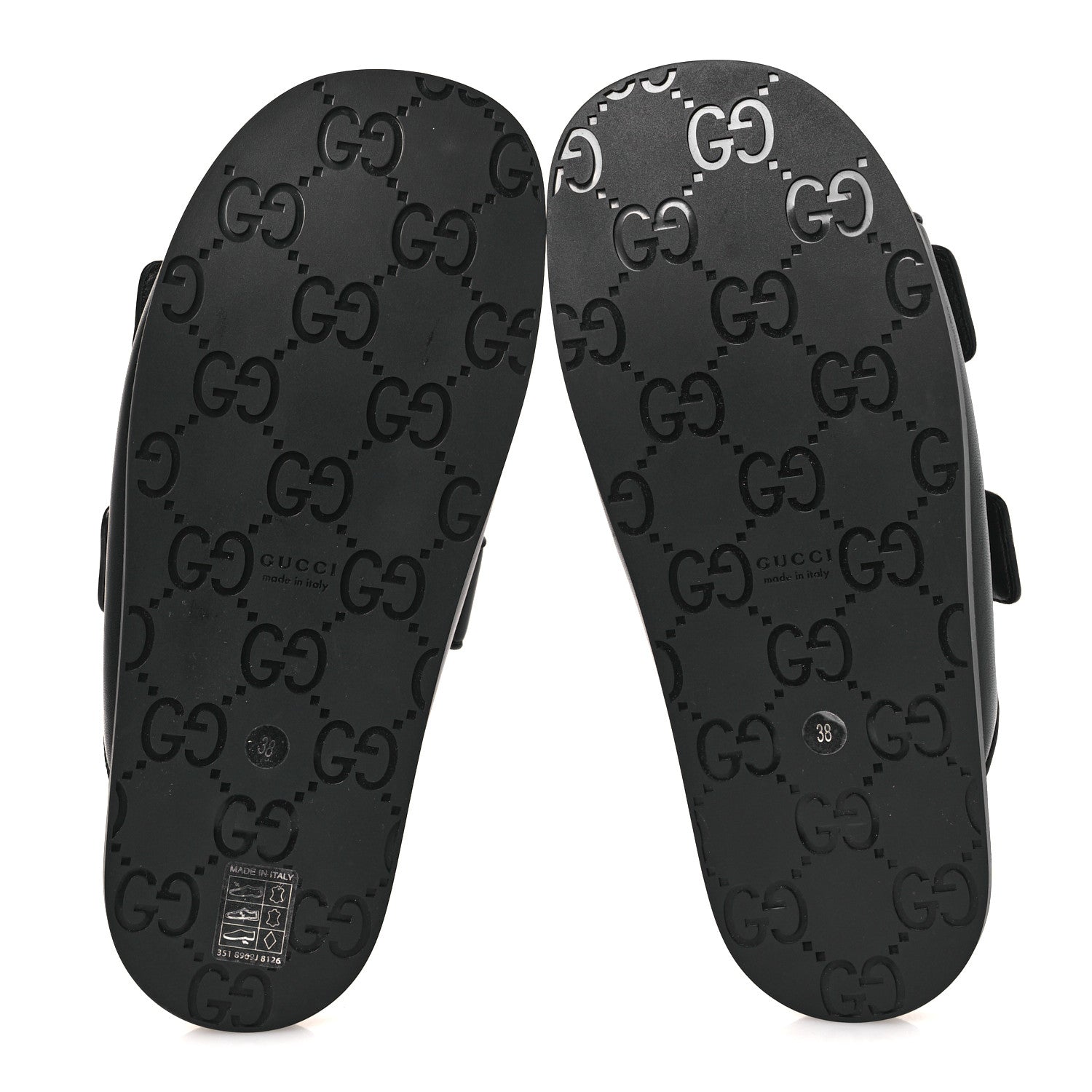 Gucci Nappa Double G Crystal Womens Isla Dad Sandals 38 Black 7 of 11