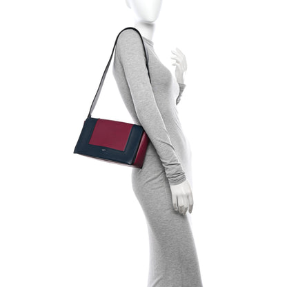 Celine Shiny Smooth Calfskin Medium Frame Shoulder Bag Steel Blue Plum 2 of 10