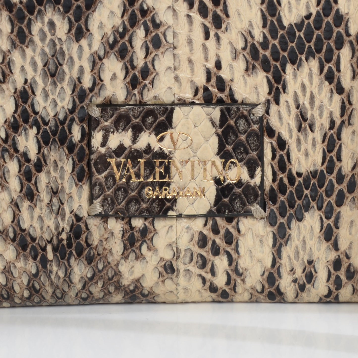 Snakeskin Va Va Voom Shoulder Bag Ivory