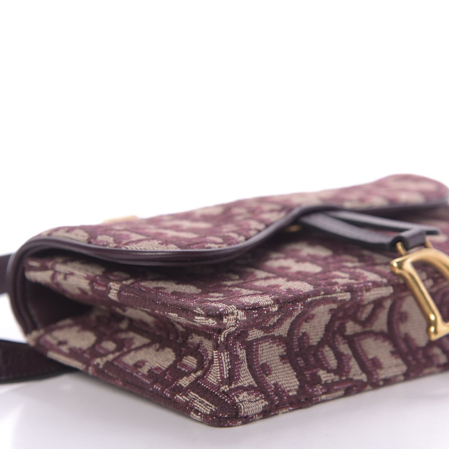 Oblique Saddle Belt Bag Bordeaux