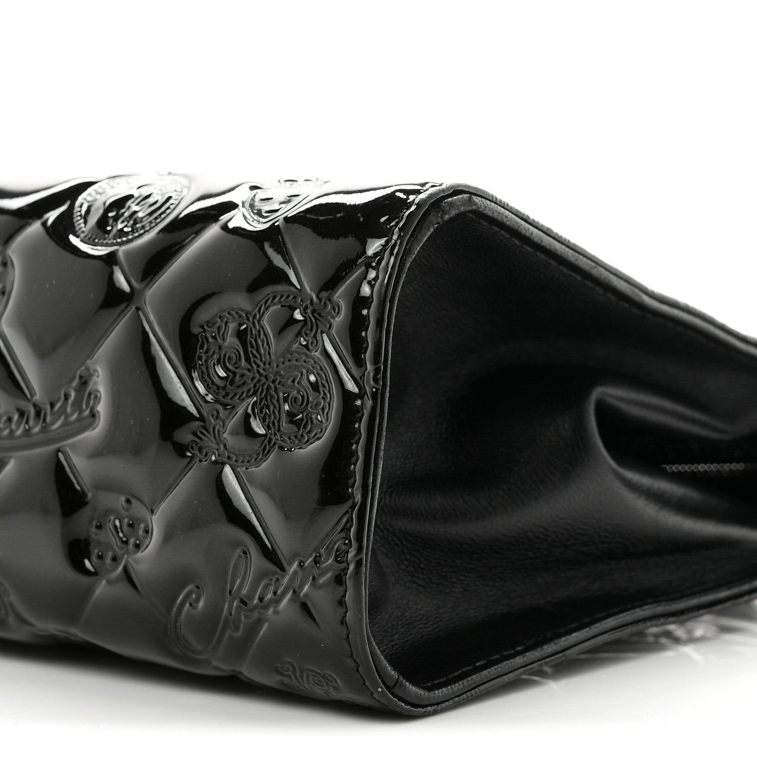 Chanel Patent Calfskin Lucky Symbols Pochette Black 10 of 10