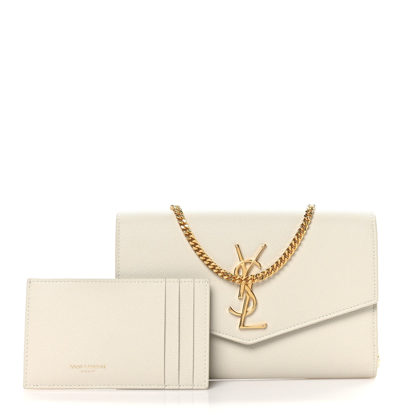 Grain De Poudre Monogram Uptown Chain Wallet Crema Soft