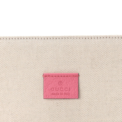 Gucci Patent Canvas Frame Logo Bouquet Print Vertical Tote Pink Daisy 8 of 10