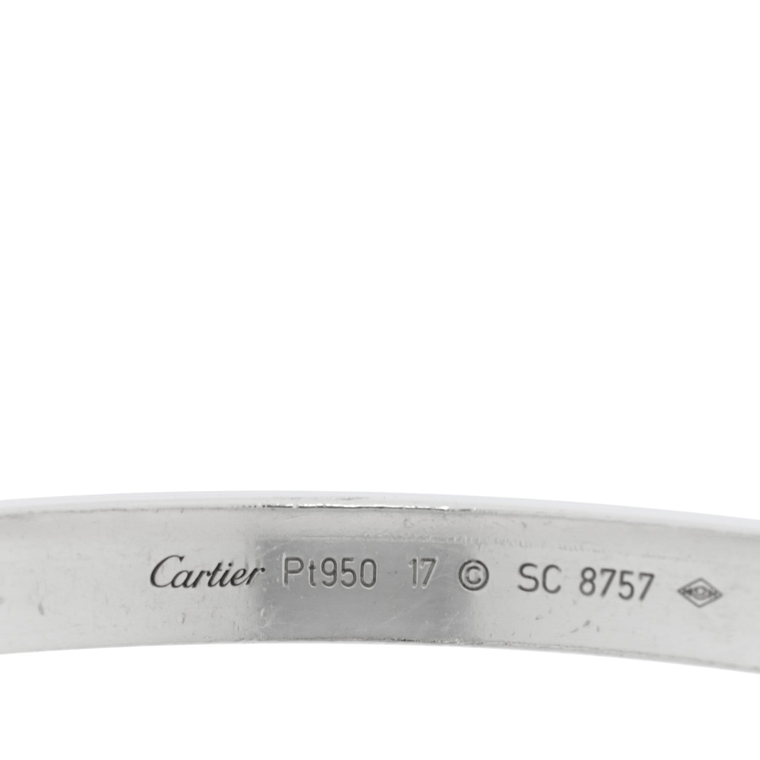 Cartier Platinum LOVE Bracelet 17 3 of 7