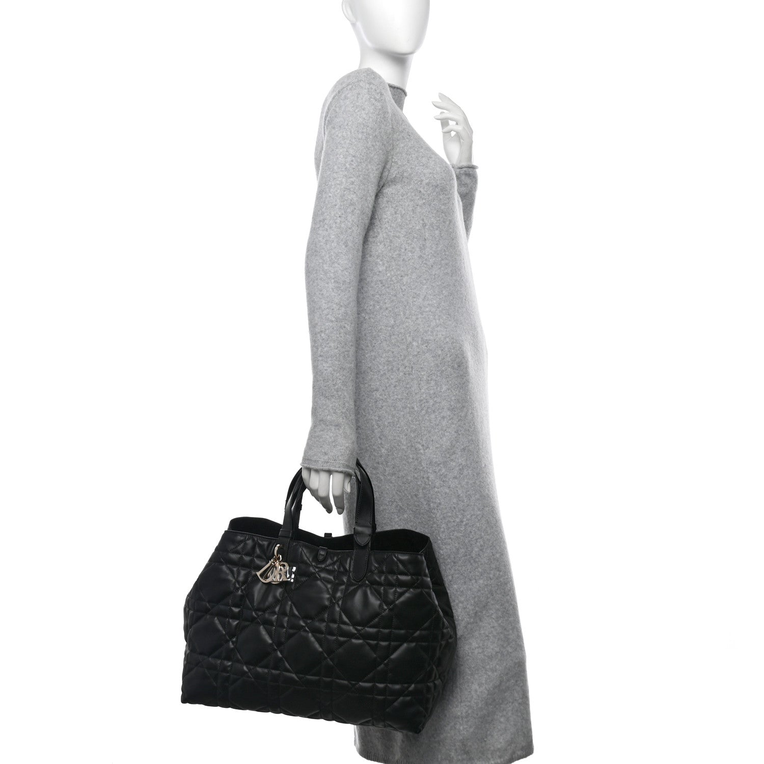 Christian Dior Calfskin Macrocannage Large Toujours Black 2 of 12