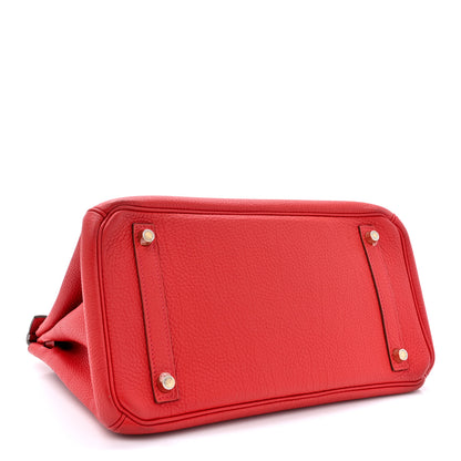 Hermes Togo BIRKIN 30 Rouge Casaque 4 of 21