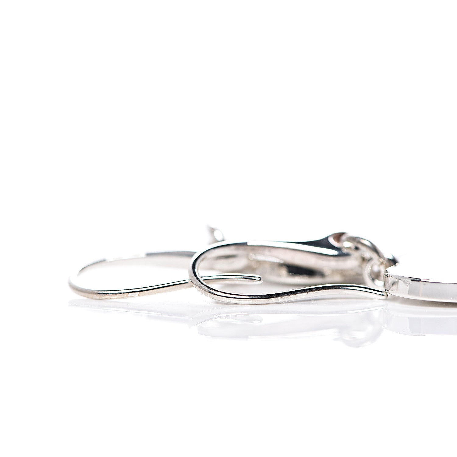 Gucci Sterling Silver Trademark Heart Drop Earrings 4 of 4