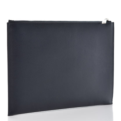 Saint Laurent Grain De Poudre Zipped Tablet Holder Marine 3 of 9